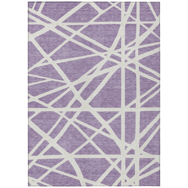 Zephina Purple Washable Indoor-Outdoor Rug
