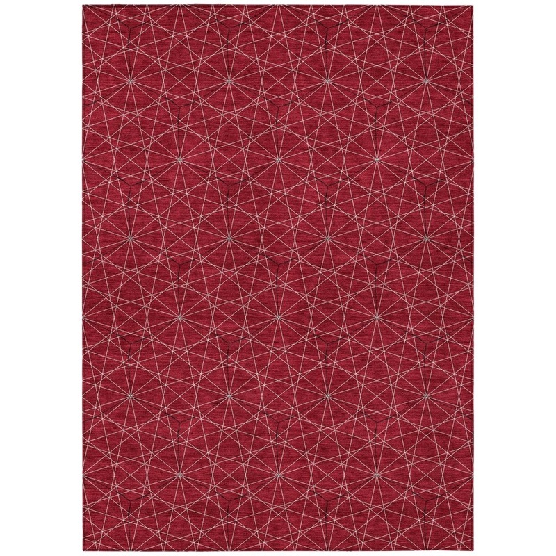 Alina Red Washable Indoor-Outdoor Rug