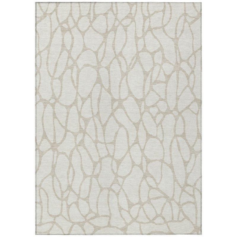 Zarelia Ivory Washable Indoor-Outdoor Rug