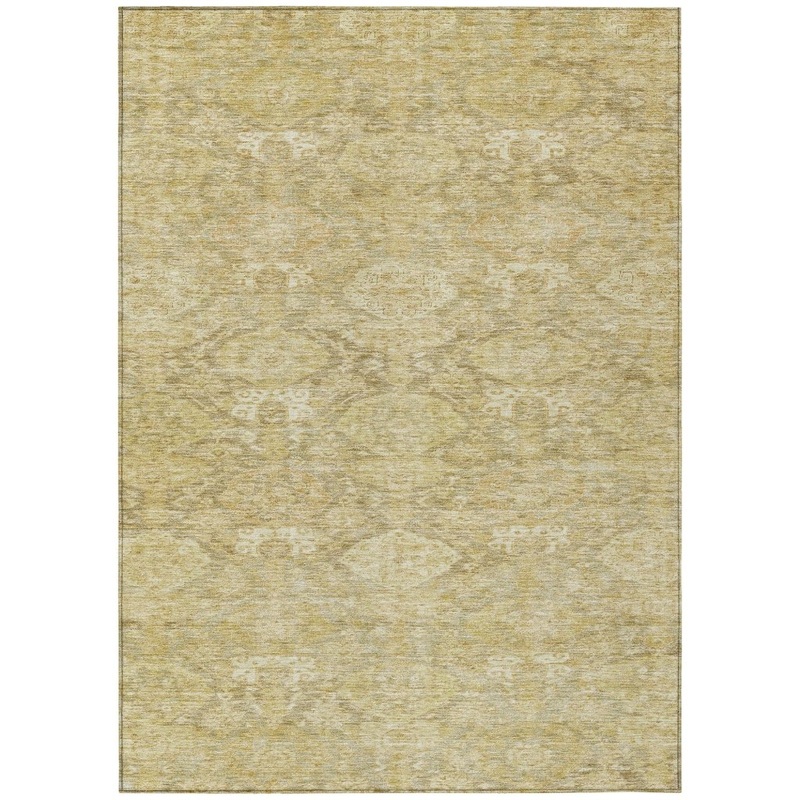 Ambray Gold Washable Indoor-Outdoor Rug