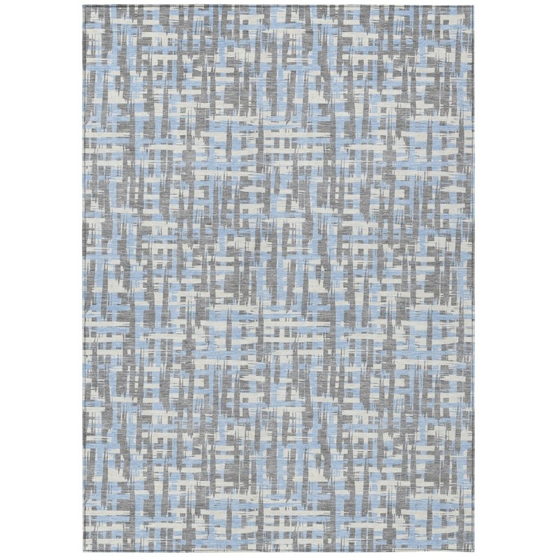 Zarifa Gray Washable Indoor-Outdoor Rug