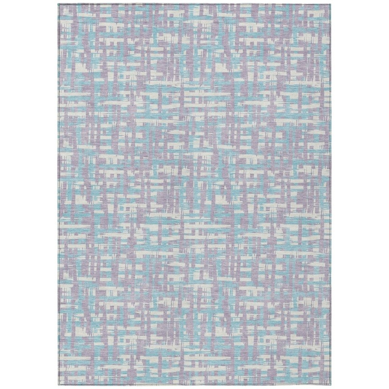 Zarifa Purple Washable Indoor-Outdoor Rug