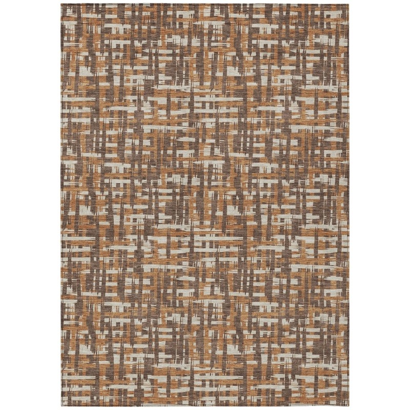 Zarifa Brown Washable Indoor-Outdoor Rug