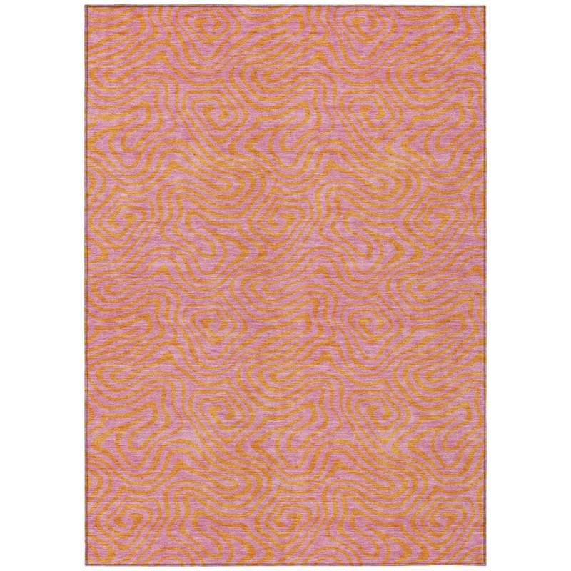 Zena Pink Washable Indoor-Outdoor Rug