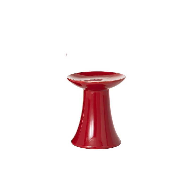 7″ Red Ceramic Casual