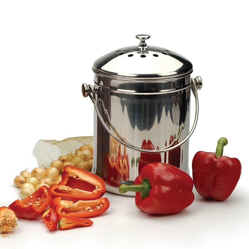 Stainless Steel Compost Pail – 1-Gallon