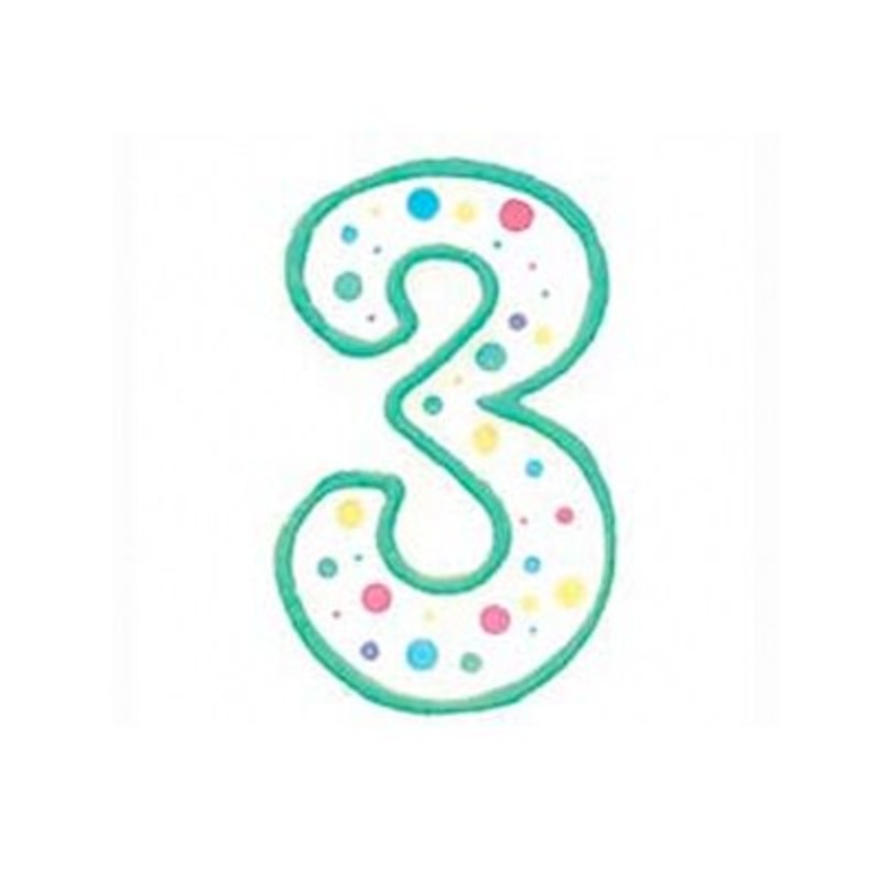 Wilton Green Numeral Candle “3”