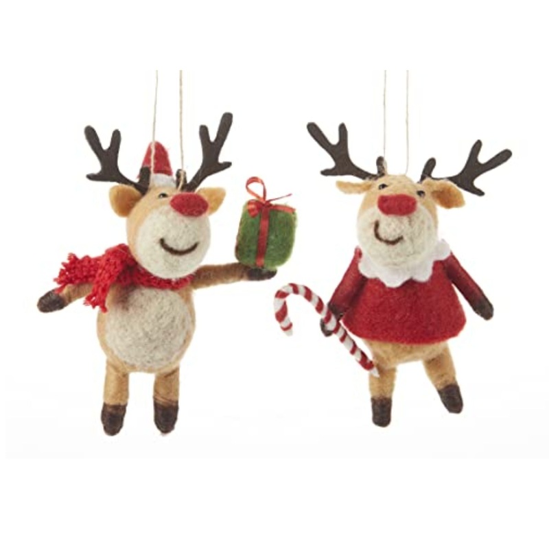 Wool Reindeer Ornament (dis)