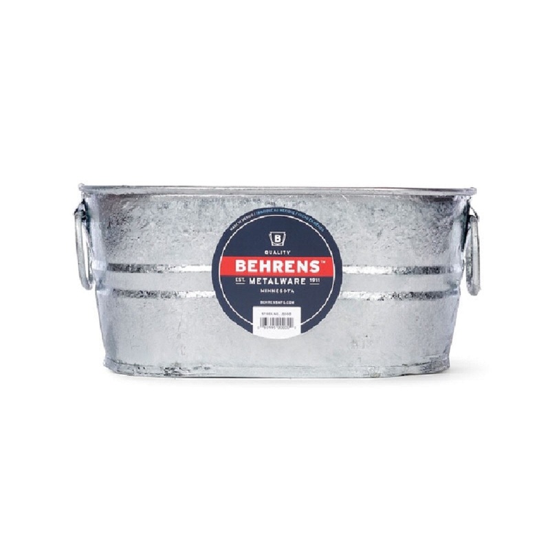 1 Gallon Oval Hot Dipped Steel Tub