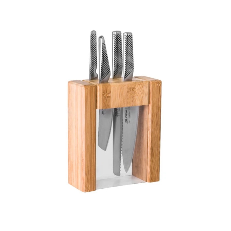 Global 5 pc Ikasu V Knife Block Set