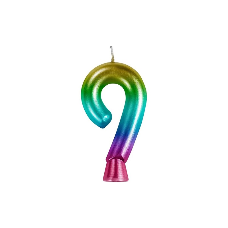 Rainbow Metallic Candles 9