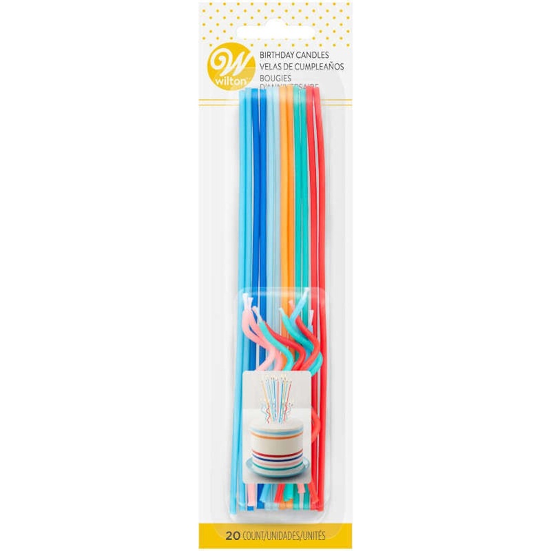 Slender Birthday Candle Set – 20-Count