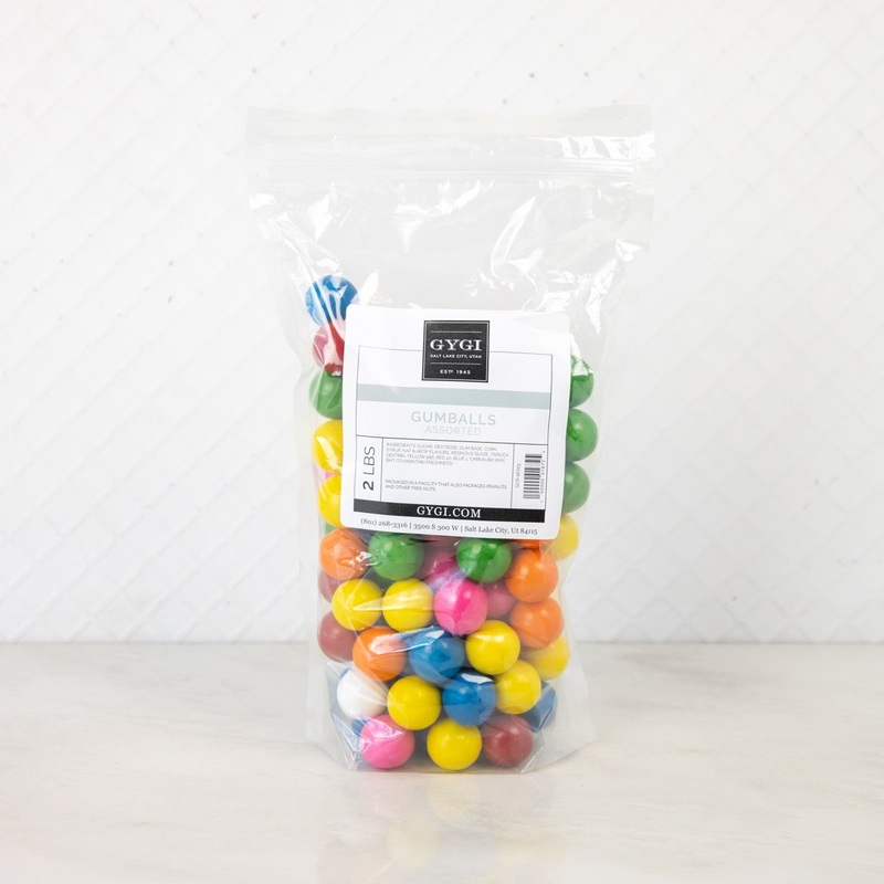 Assorted Colors 1″ Gumballs – 2 Lb Bag