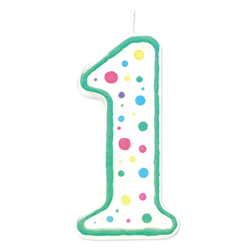 Wilton Green Numeral Candle “1”