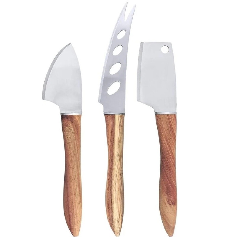3-Pc Acacia Handle Knife Set
