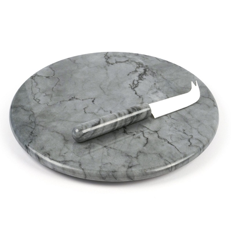 Grey Marble Cheese Board & Knife Set