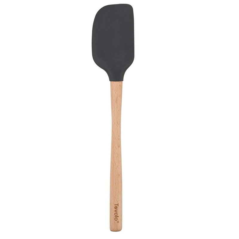 Silicone Spatula with Wood Handle- Charcoal