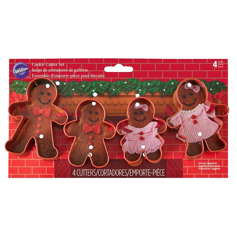 Wilton Gingerbread Family 4 -Piece Cookie Cutter Set