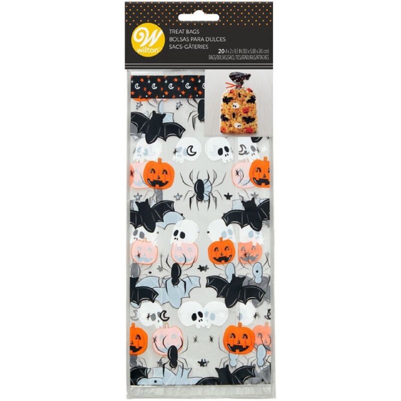 Bat, Skull, Spider and Pumpkin Halloween Treat Bag