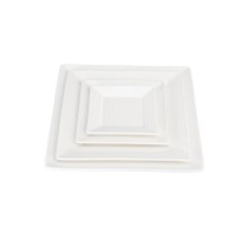 7.25″ Square Plate – White