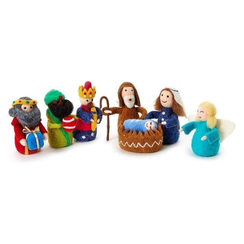 7-pc Hand-Crafted Felt Nativity Set