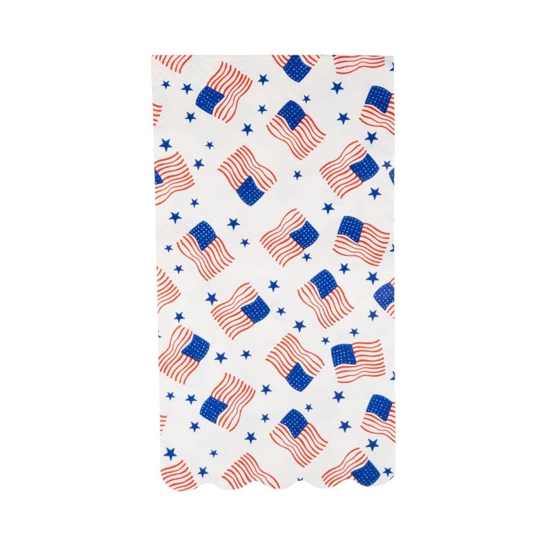 Scattered Flag Scallop Guest Napkin