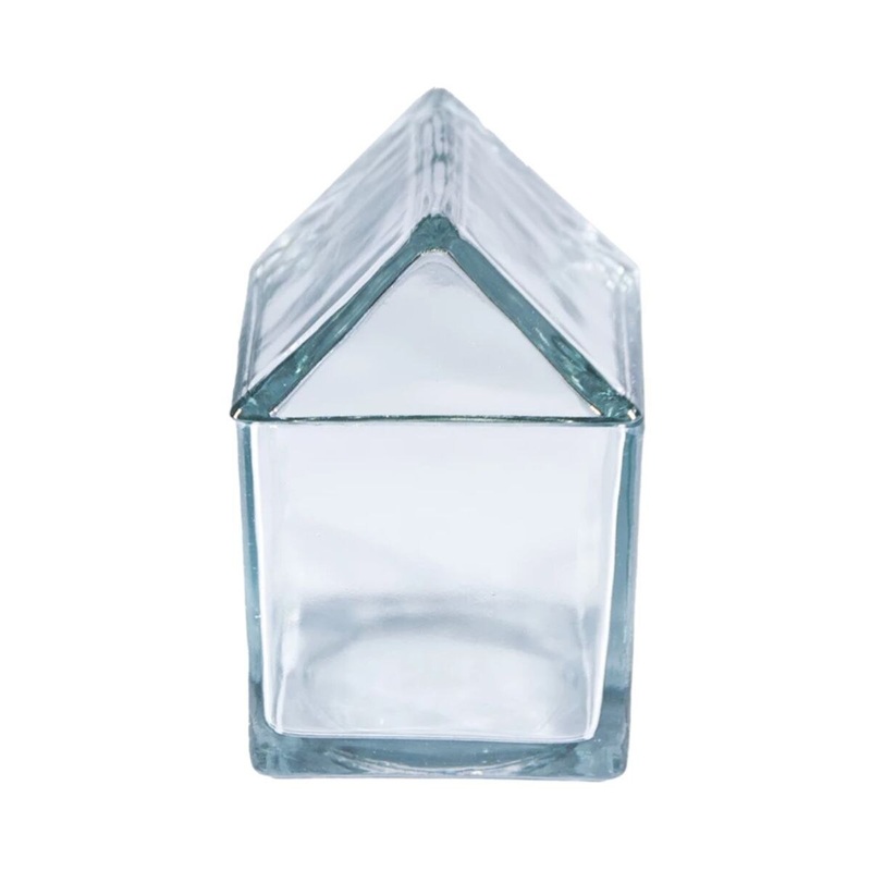 45oz Glass House Shaped Jar with Lid
