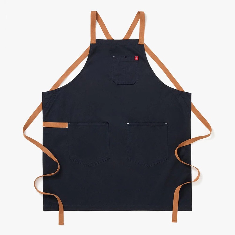 All Day Crossback Apron Midnight Blue