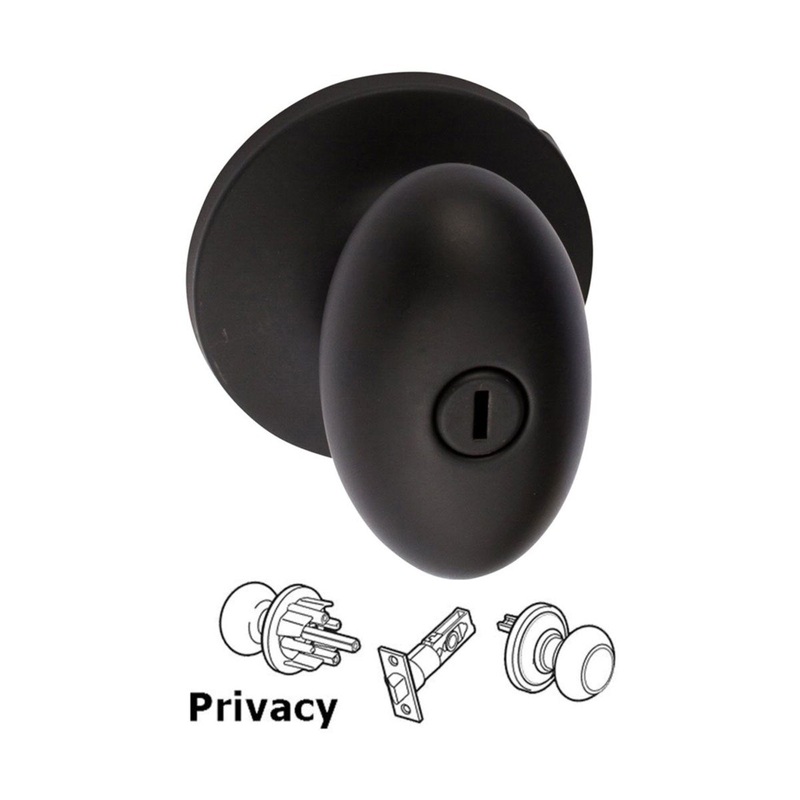 Arapaho Privacy Egg Knob-Flat Black