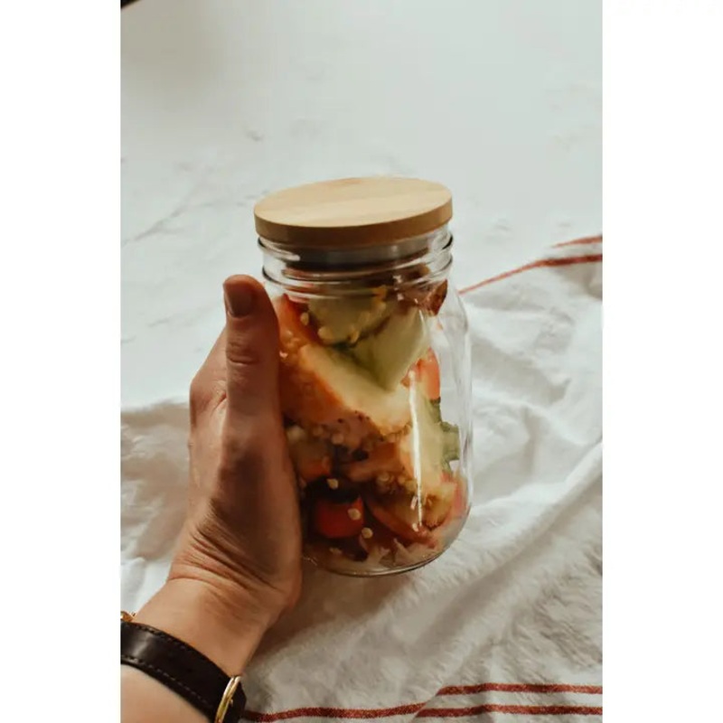 Bamboo Jar Lid Wide Mouth
