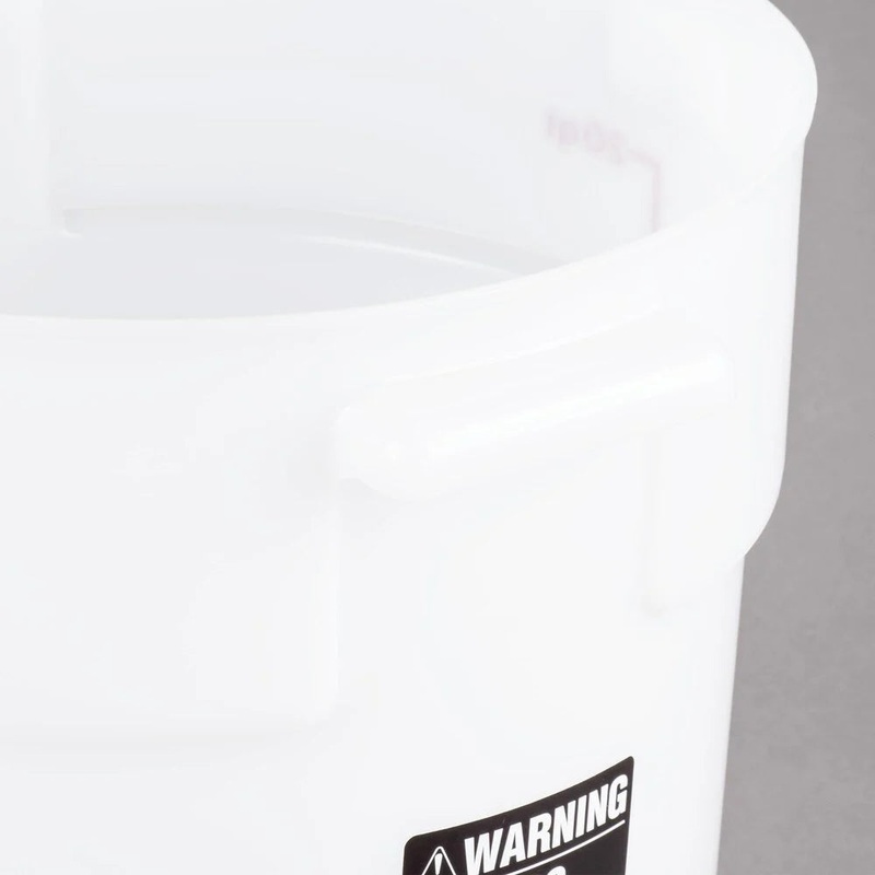 Storage Bucket 22 QT White Poly( No Graduations)
