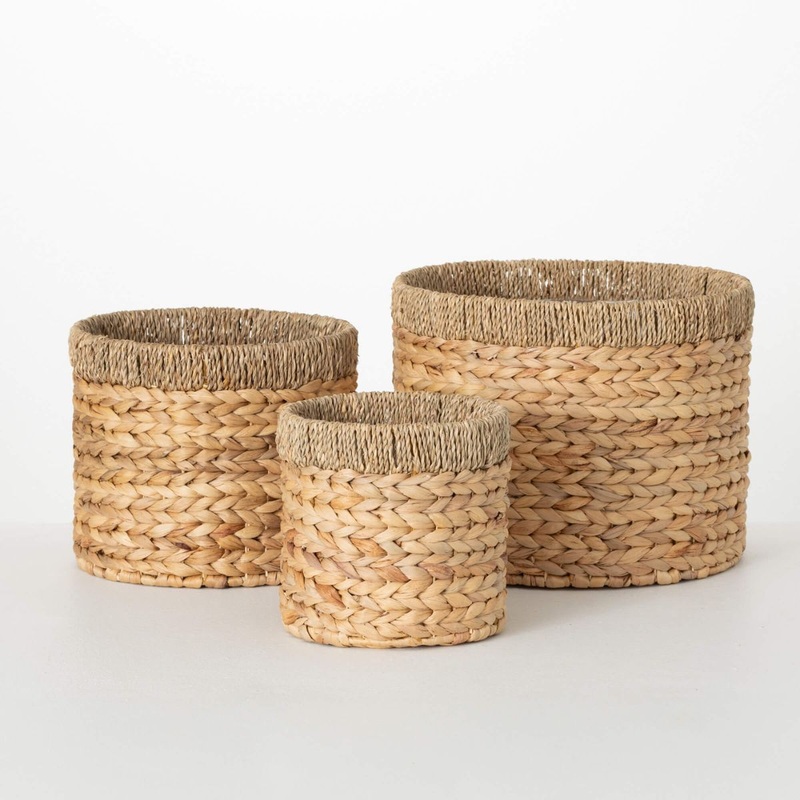 Woven Basket with Liner- Small
