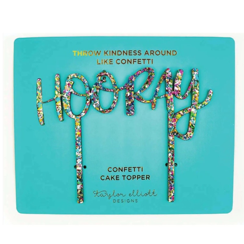 Hooray Colorful Cake Topper