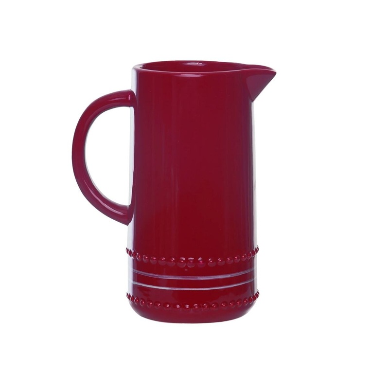 9.5 in. Red Patriotic Hobnail Pitcher
