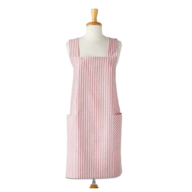 Ticking Stripe Pinafore Apron