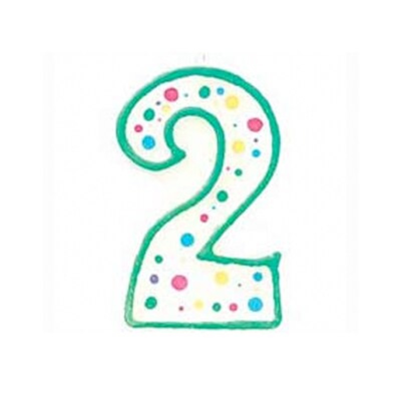 Wilton Green Numeral Candle “2”