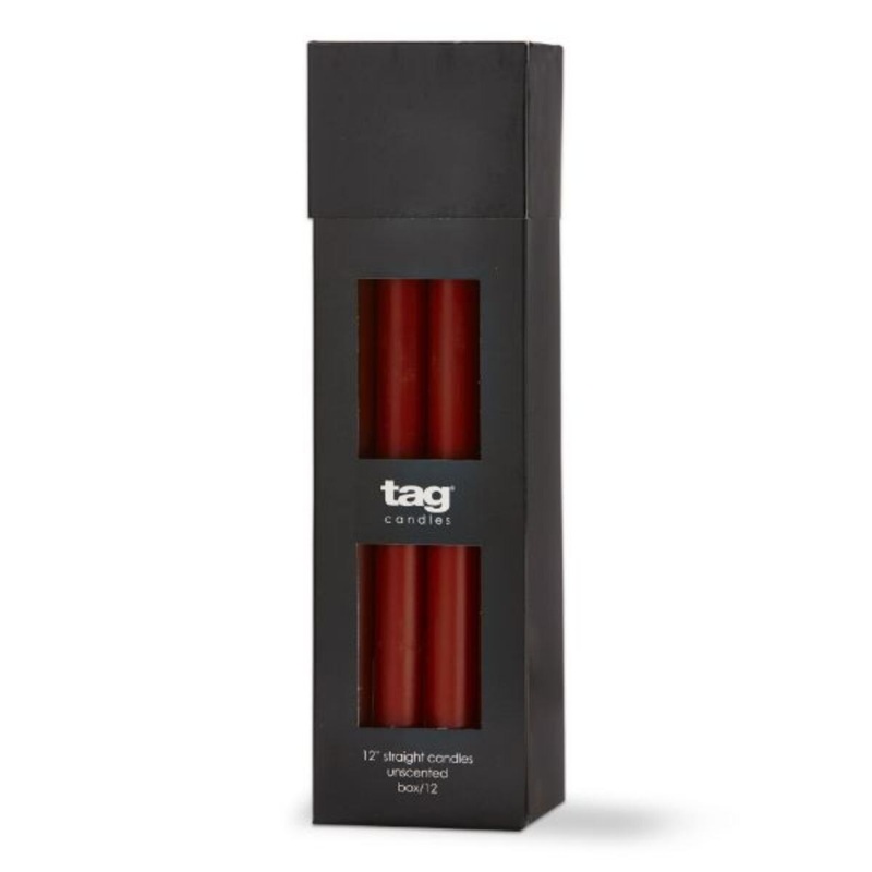 12″ Straight Candle – Burnt Sienna