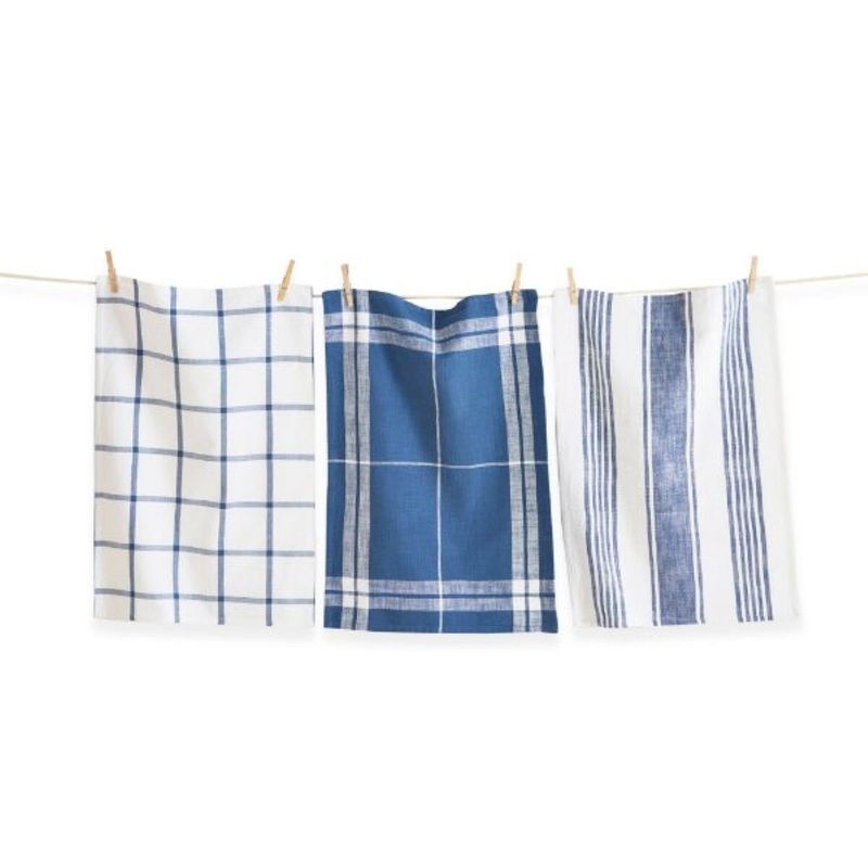 3-piece Blue Dish Towel