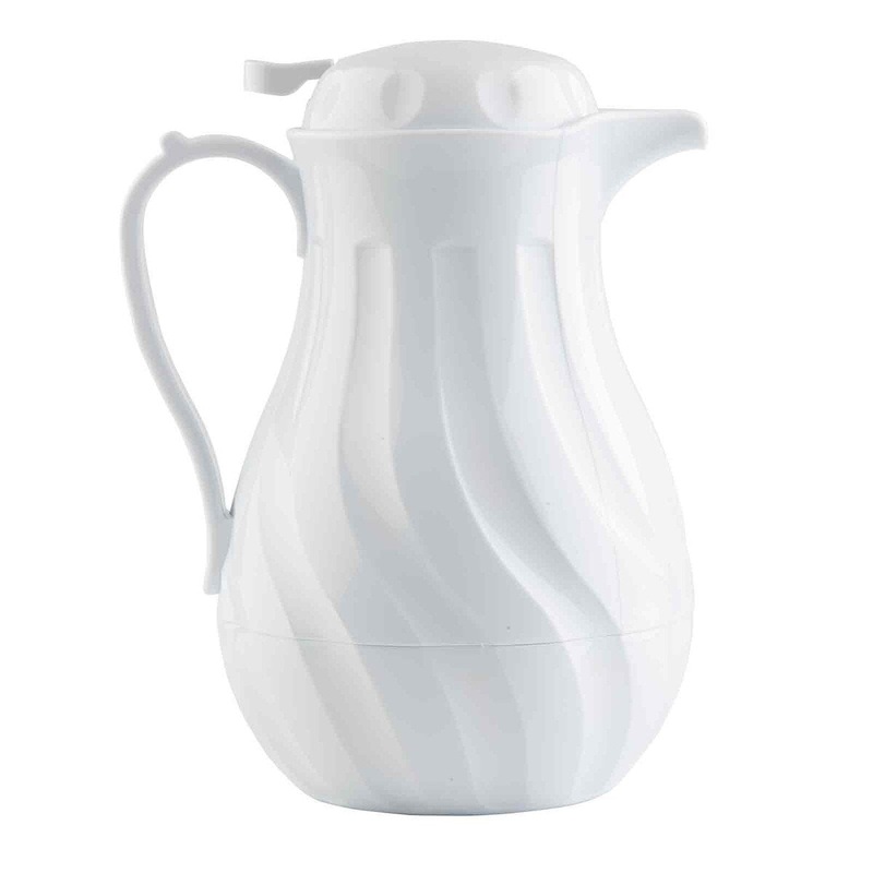 64 Oz Insulated Swirl Carafe- White