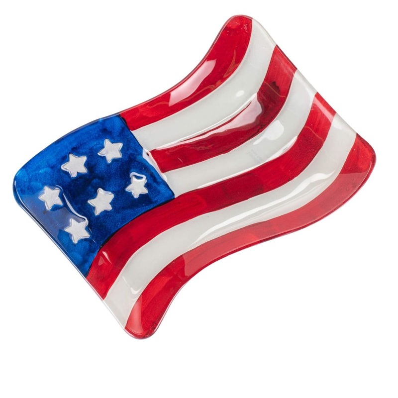 American Flag Glossy Platter