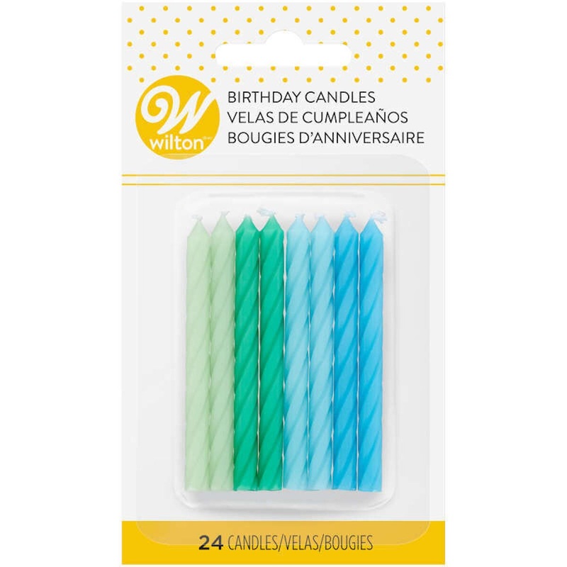 Cool Ombre Birthday Candles – 24-Count