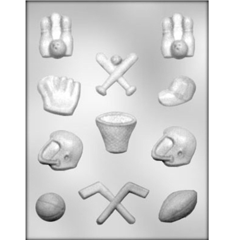 Sports Assortment Chocolate/Candy Mold 90-6101
