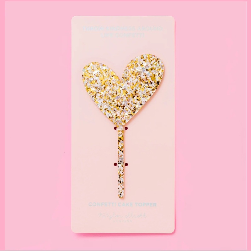 Pearl Heart Cake Topper