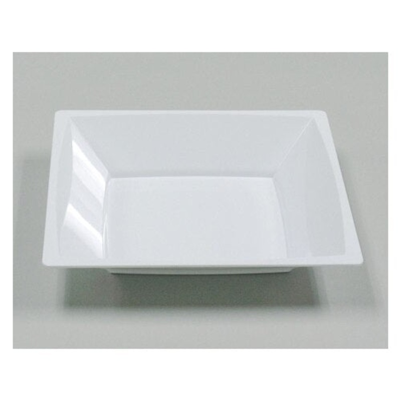 WNA Plastics Milan 12 oz. Square Bowl – White