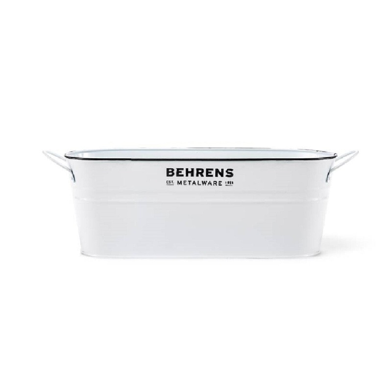 1.25 Gallon White Oval Storage Tub