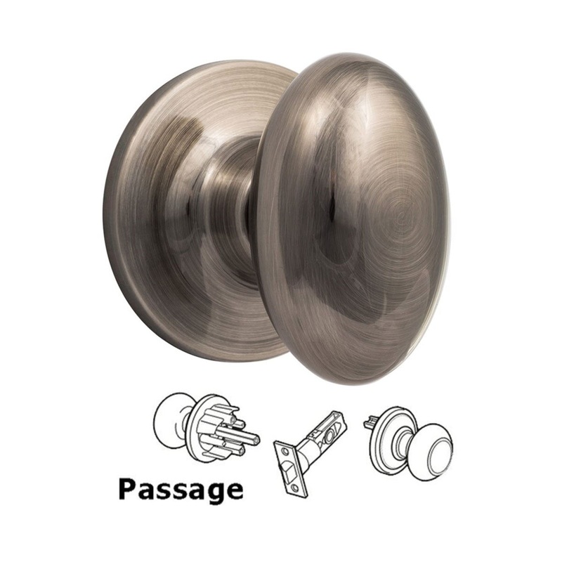 Arapaho Passage Egg Knob-Antique Nickel