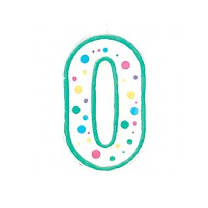 Wilton Green Numeral Candle “0”