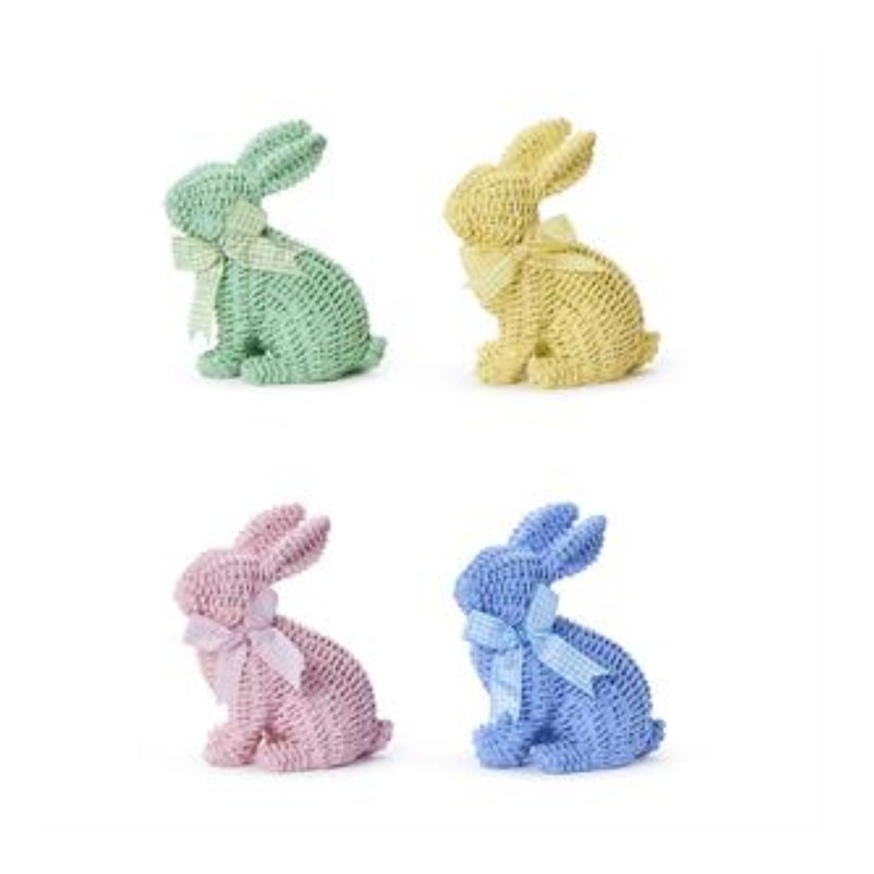 Basket Weave Bunny with Bow
