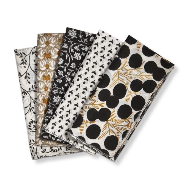Block Print Napkin Assortment of 5