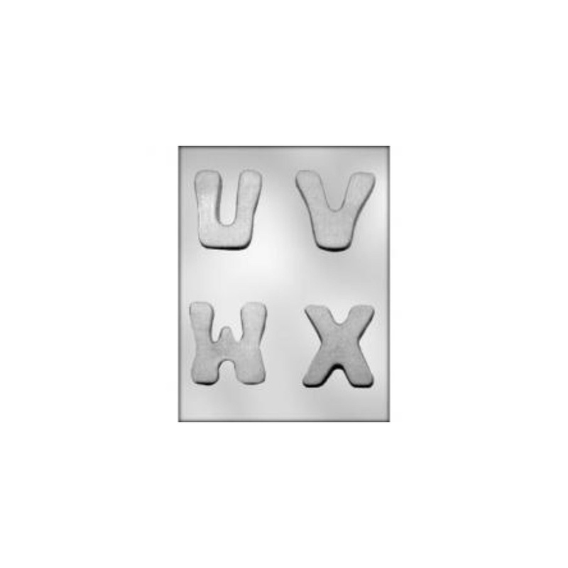 Candy Mold U V W X 2 3/4″ Letters (dis)